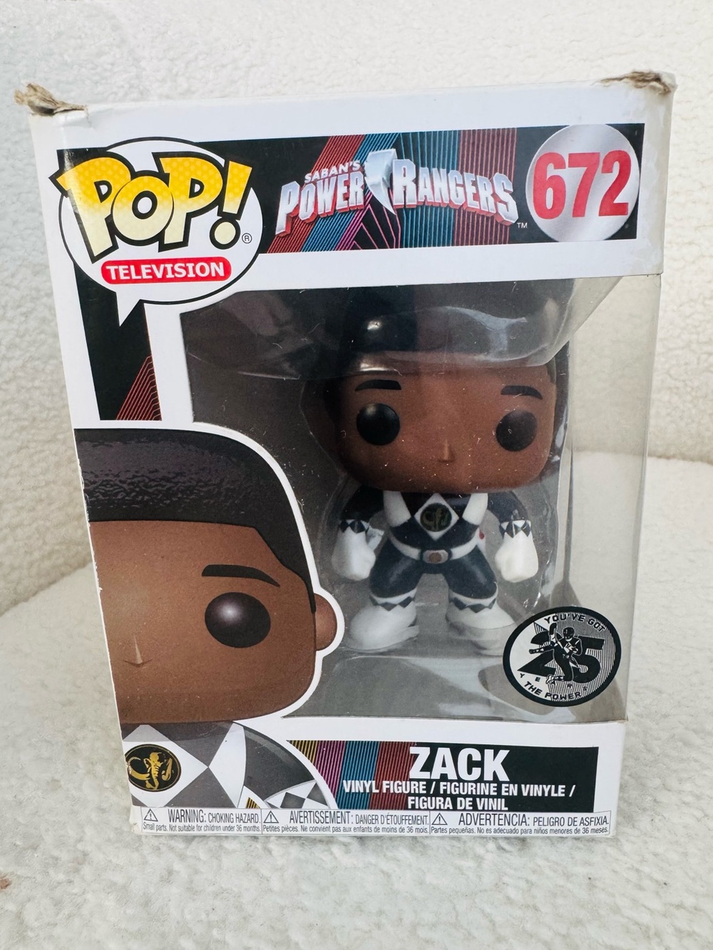 Funko Pop! Television Power Rangers Zack Black and White Vinyl Figure #672